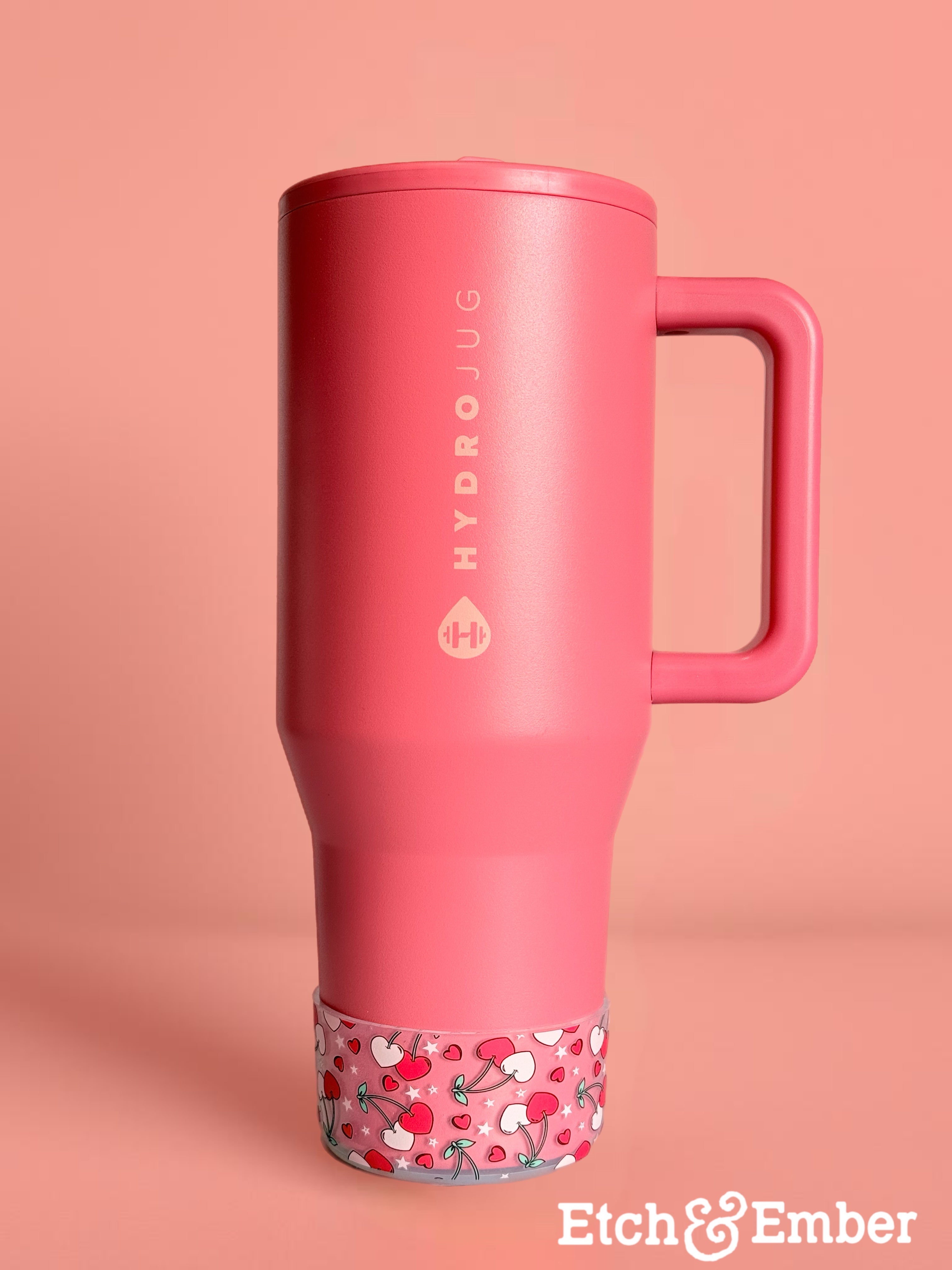 Clear Cherry Love  Boot   Red pink