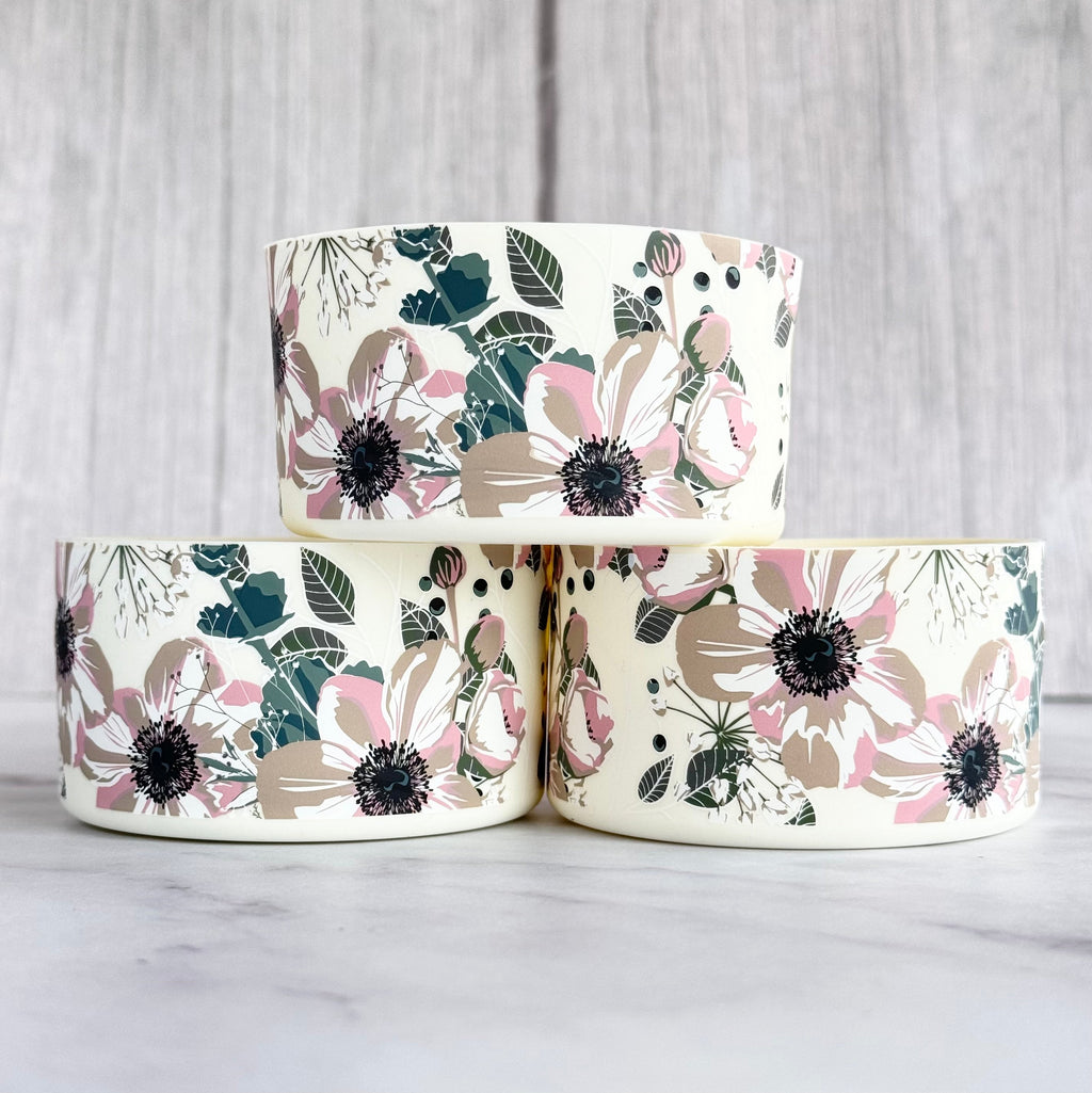 CREAM PINK POPPIES  Boot