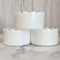 White Shimmer Scallop  Boot