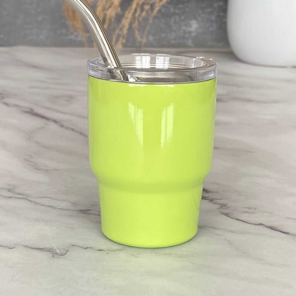 Mini Stainless Steel Tumbler with Straw