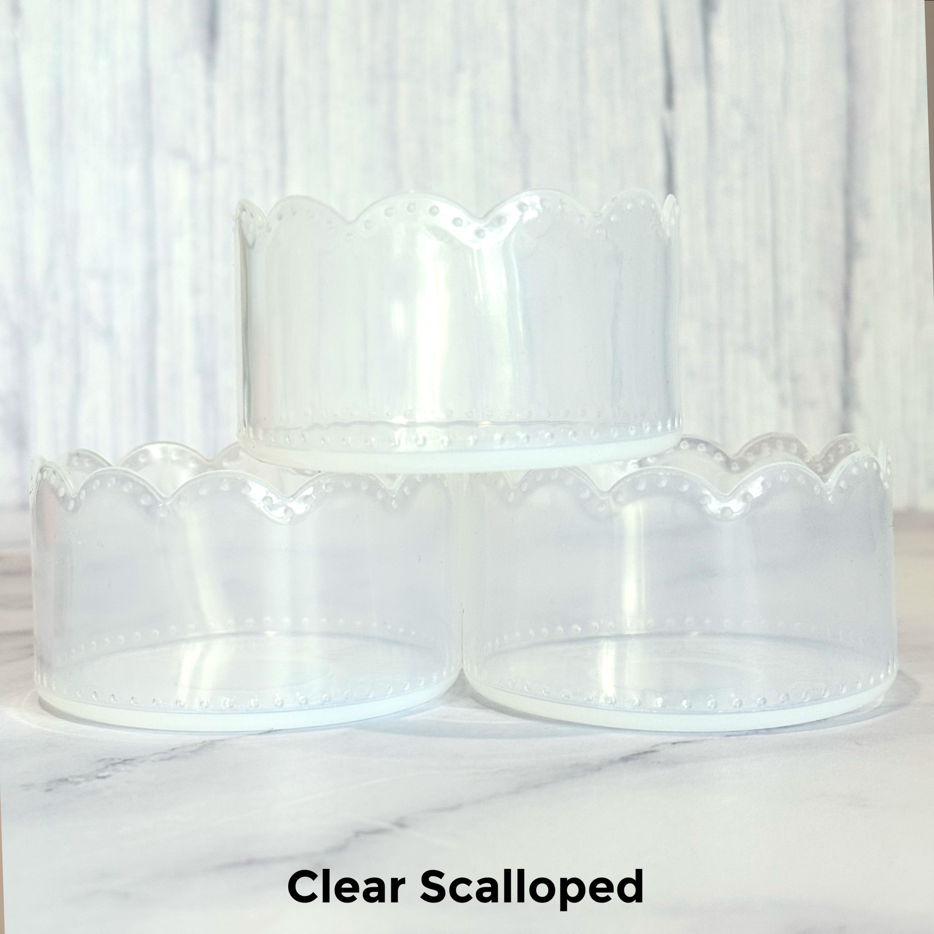 Clear Scalloped  Boot