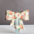 Dainty Floral 3D Bow Straw Topper