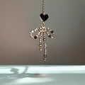 Black Bling Bow Charm - Tumbler Handle Charm