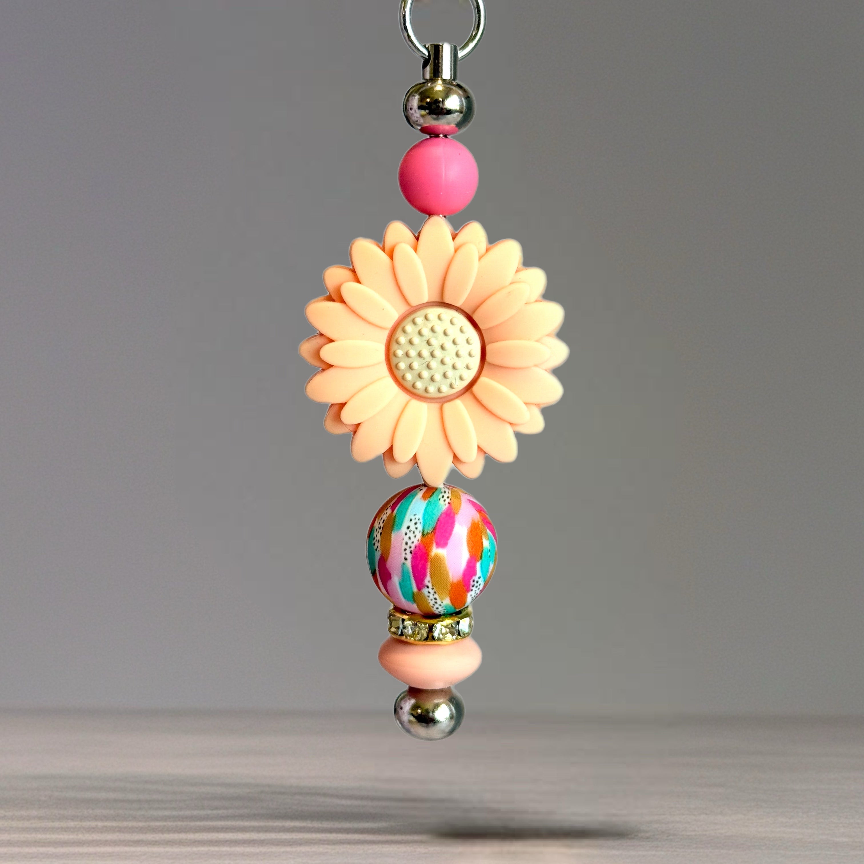 Peach Mum Bar Charm - Tumbler Handle Charm