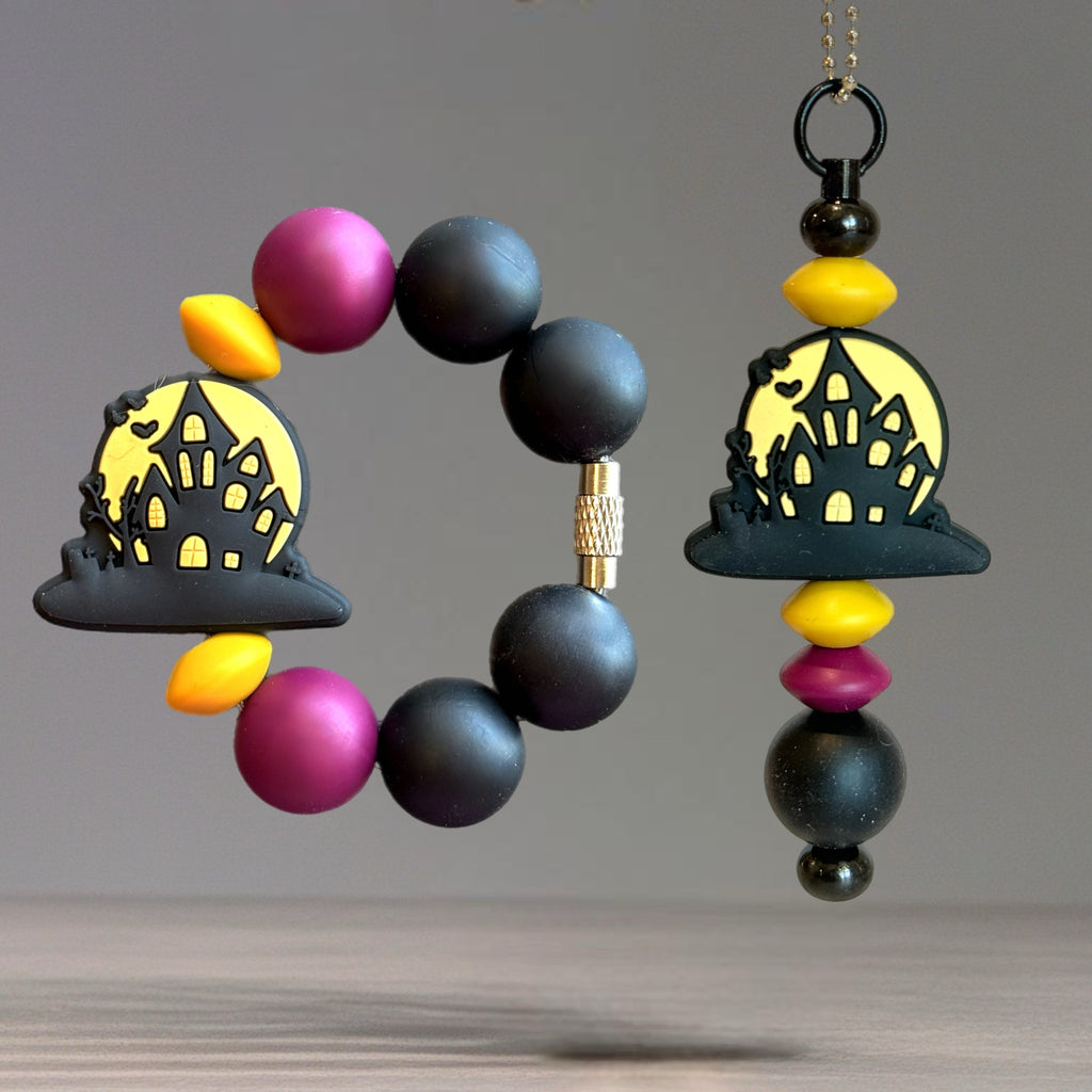 Haunted House Charm - Tumbler Handle Charm