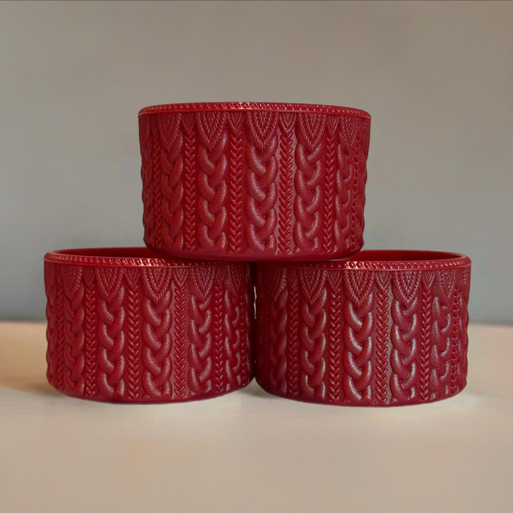 Vintage Red Macrame  Boot - fits 20-40oz