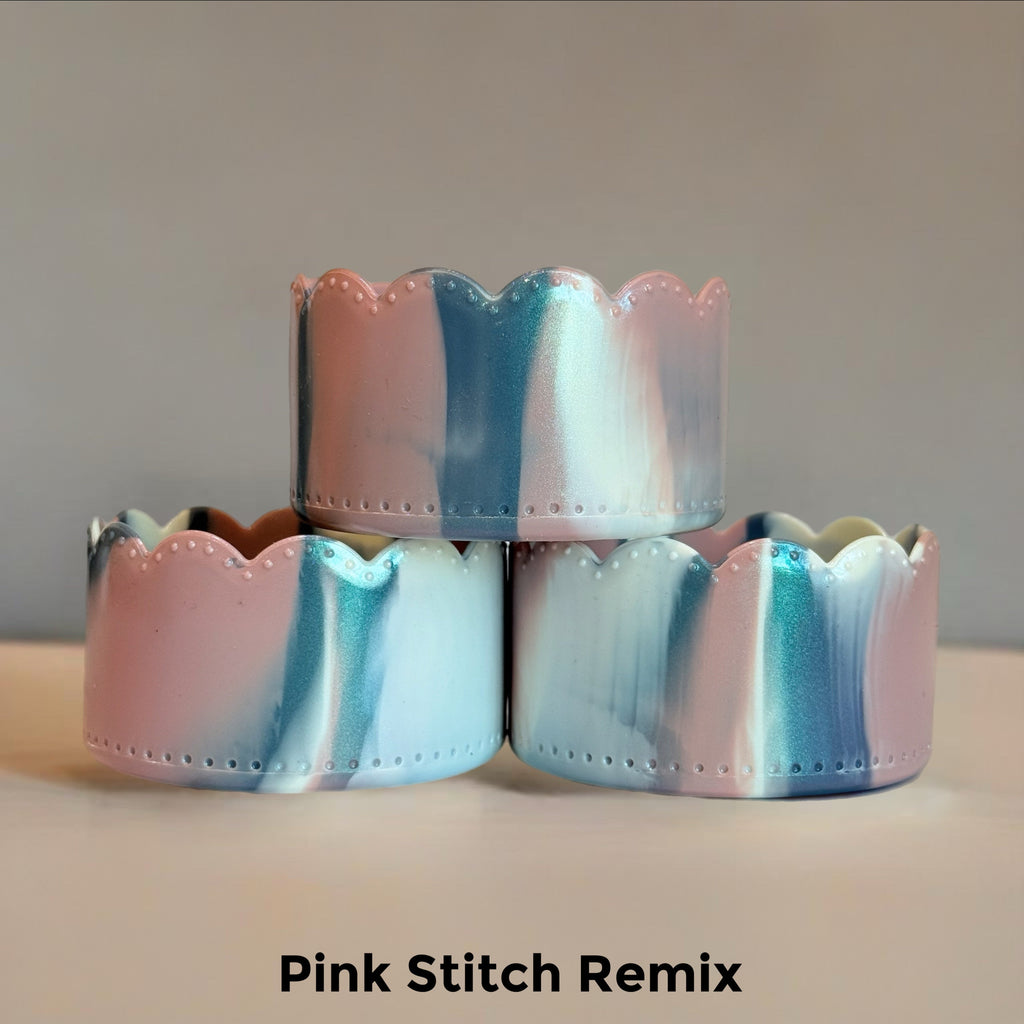 Pink Stitch Scalloped  Boot