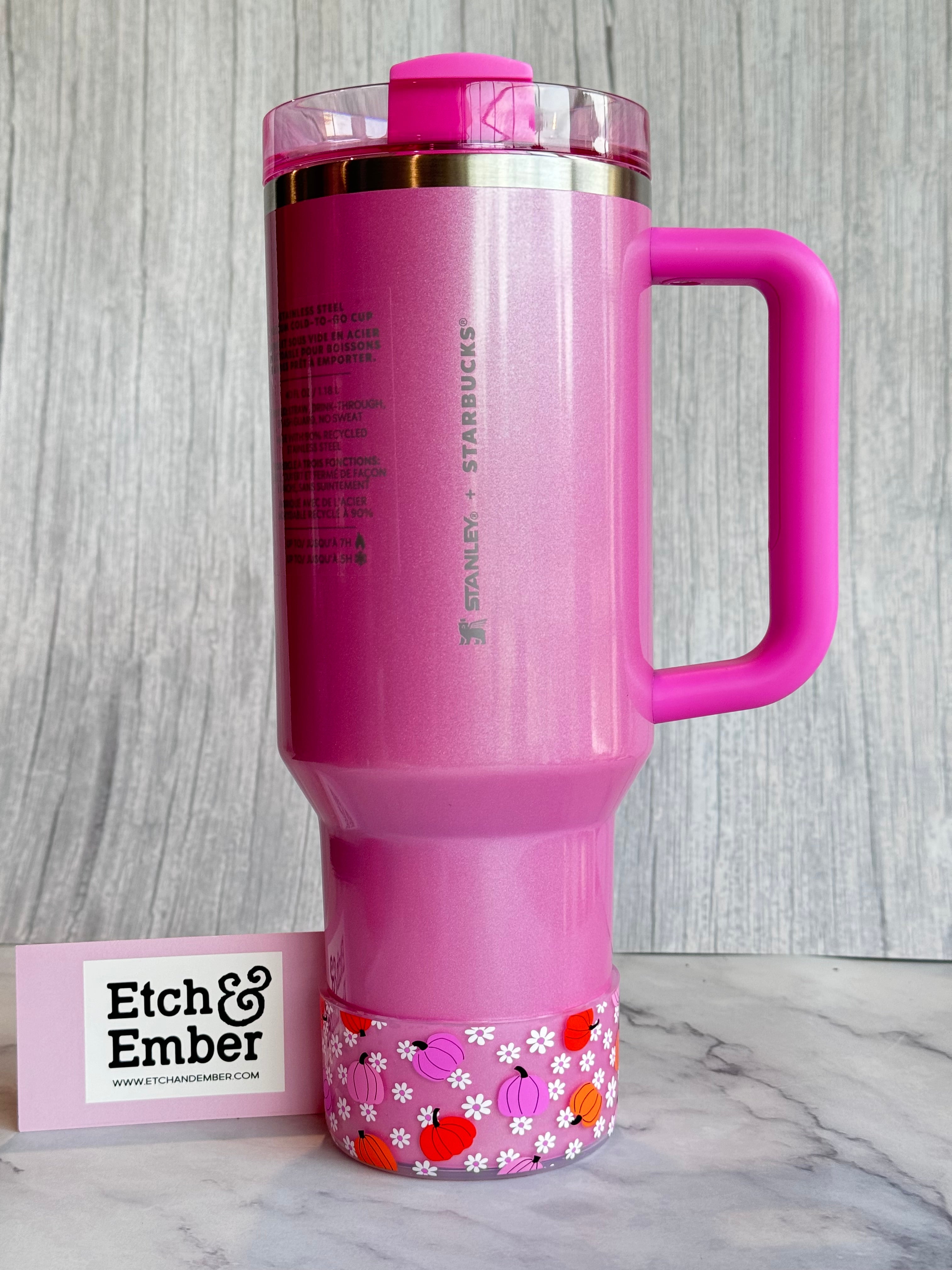 Floral Pink Pumpkins  Boot