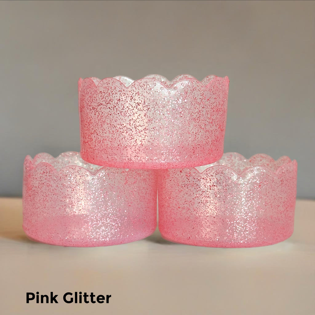 Pink Glitter Scalloped  Boot