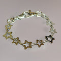 Silver Stars Deluxe Tumbler Charm Necklace
