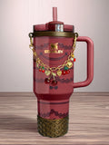 Red Velvet Cherry Deluxe Tumbler Charm Necklace
