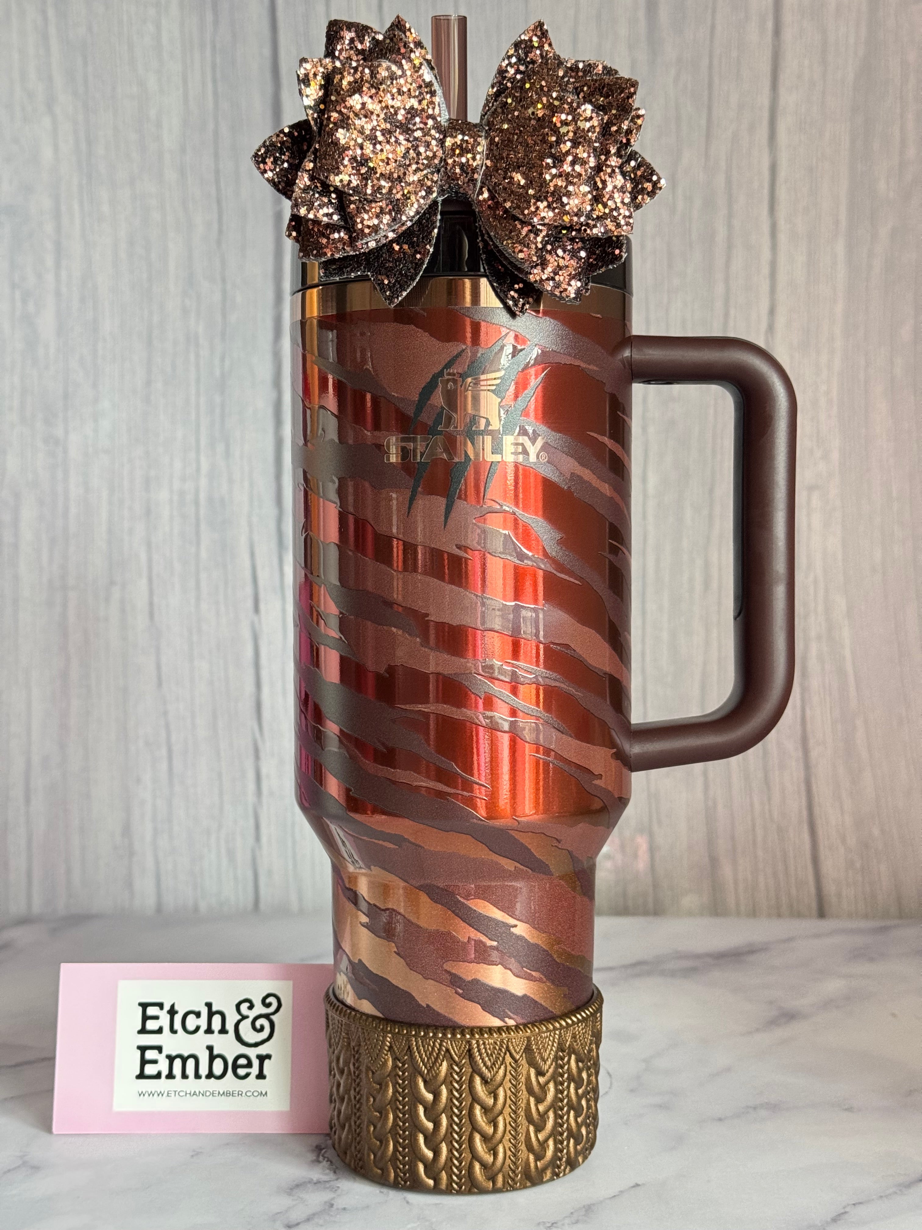 Deep Bronze Metallic MACRAME  Boot