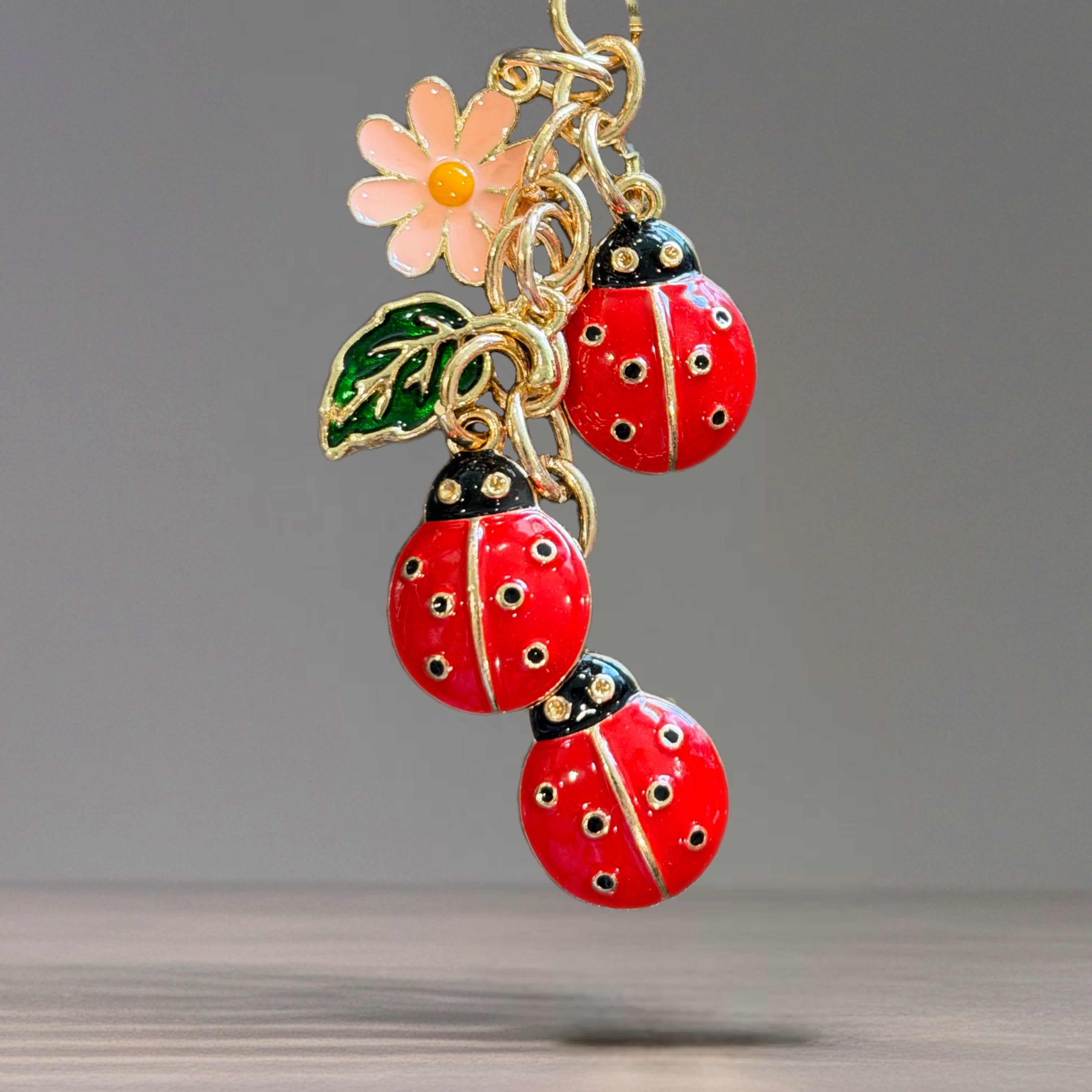 Red Ladybugs Charm - Tumbler Handle Charm