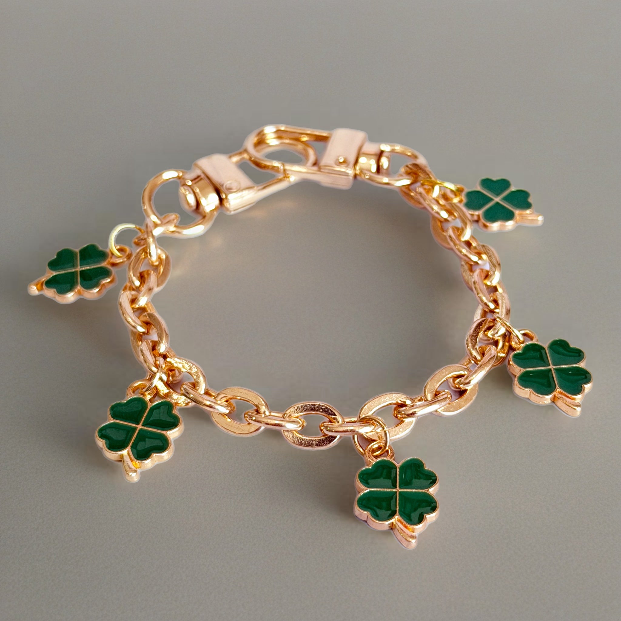 Lucky Clover Deluxe Tumbler Charm Necklace