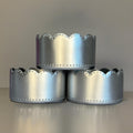 Silver Metallic Scallop  Boot