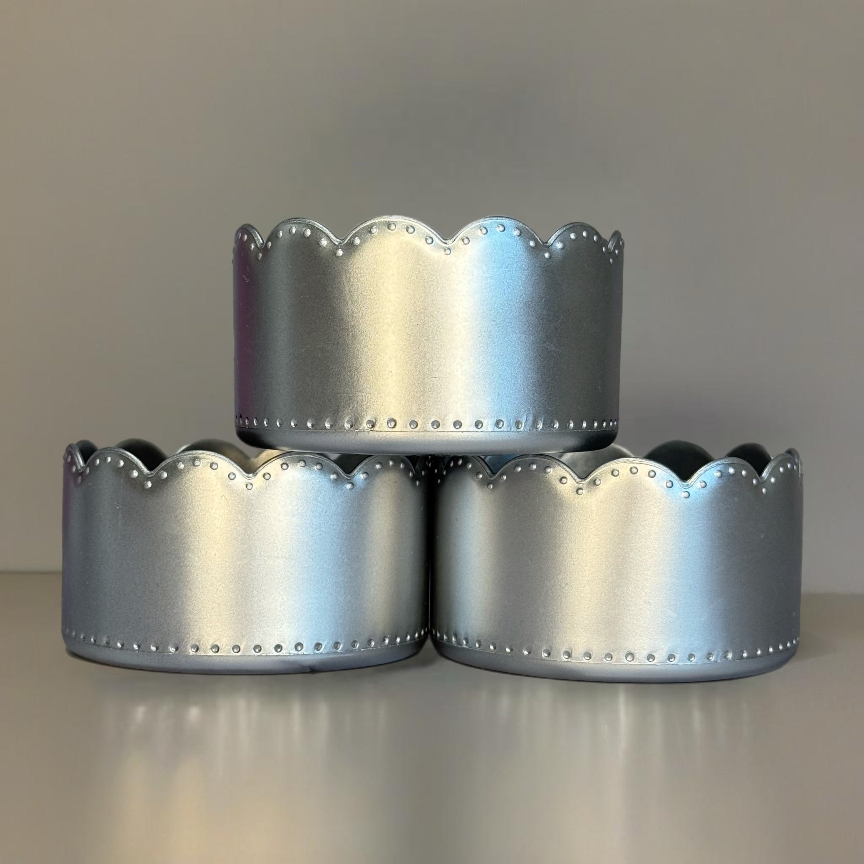 Silver Metallic Scallop  Boot