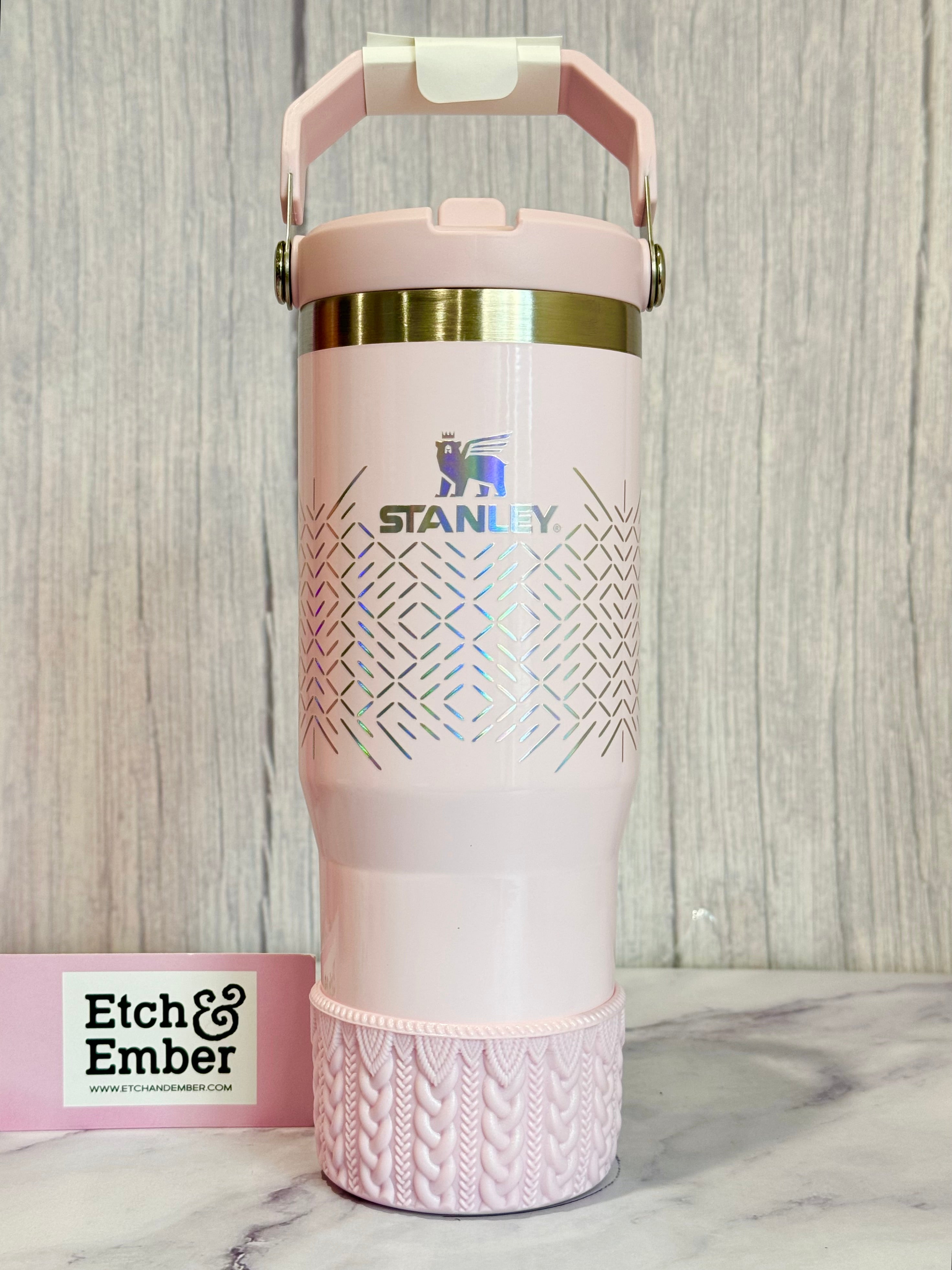 Pink Icicle Shimmer MACRAME  Boot