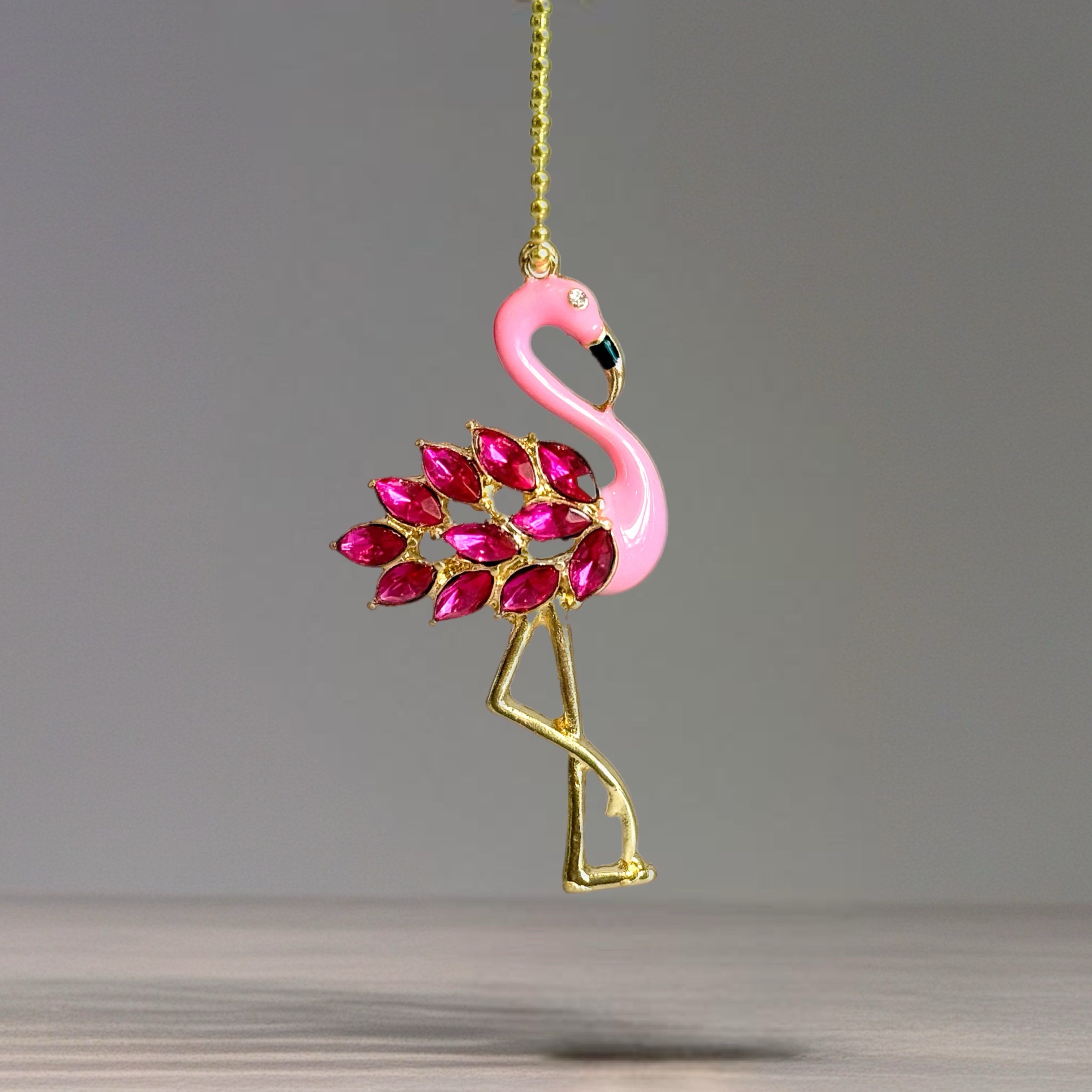 Bling Flamingo Charm - Tumbler Handle Charm