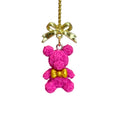Coquette Floral Teddy Bear Charm - Tumbler Handle Charm