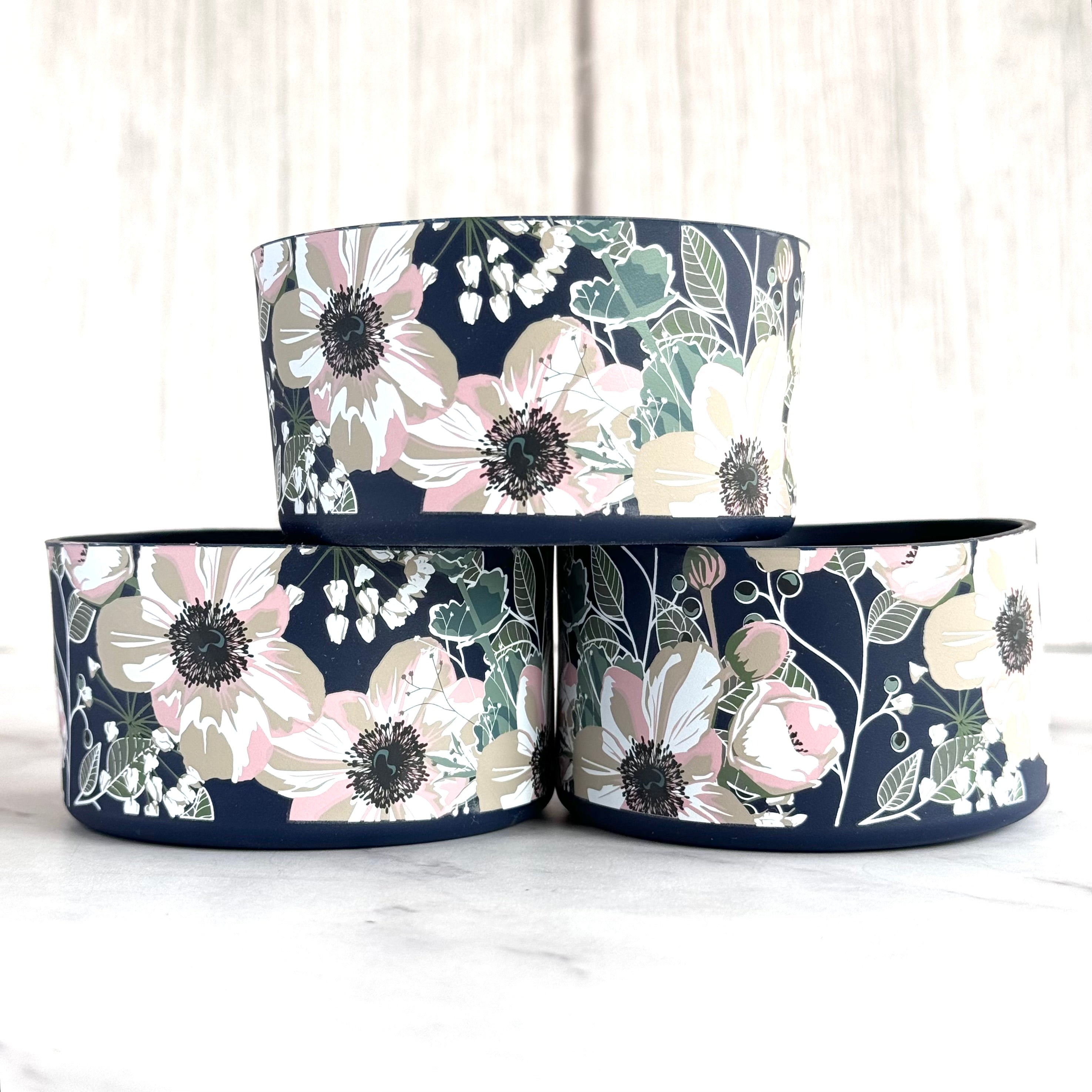 NAVY PINK POPPIES  Boot