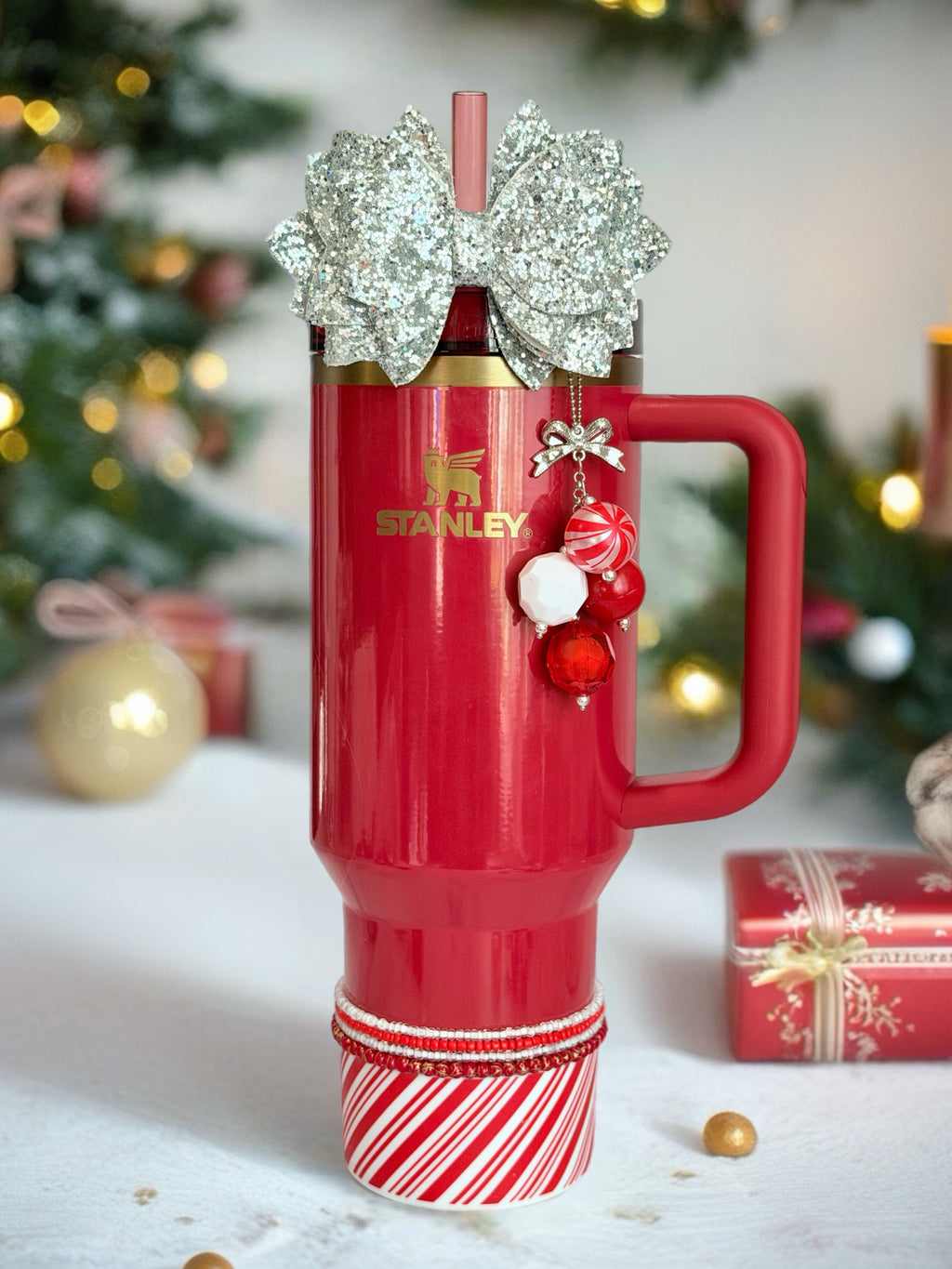 Peppermint Mini Bauble Charm - Tumbler Handle Charm