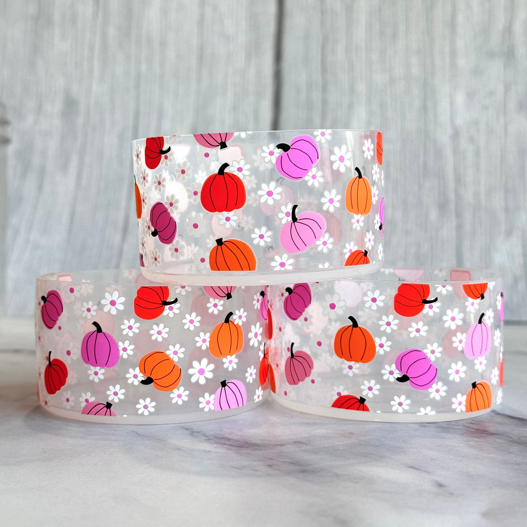 Floral Pink Pumpkins  Boot