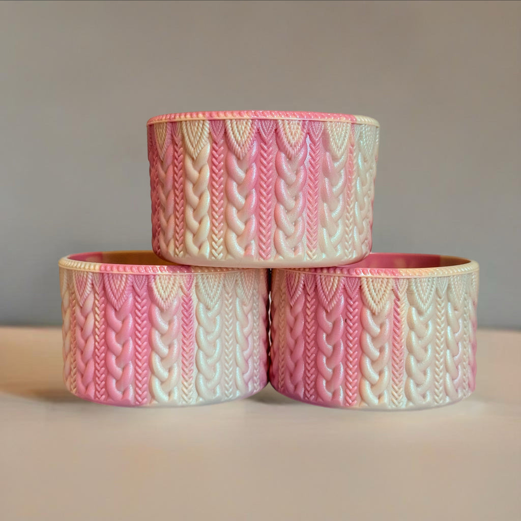Pink Mesa Sunset Macrame  Boot - fits 20-40oz