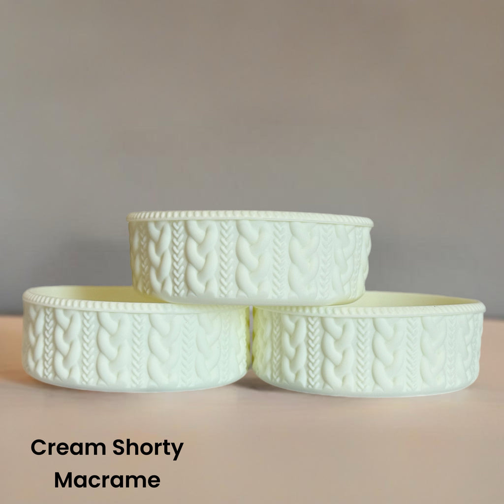 Cream Shorty Macrame  Boot