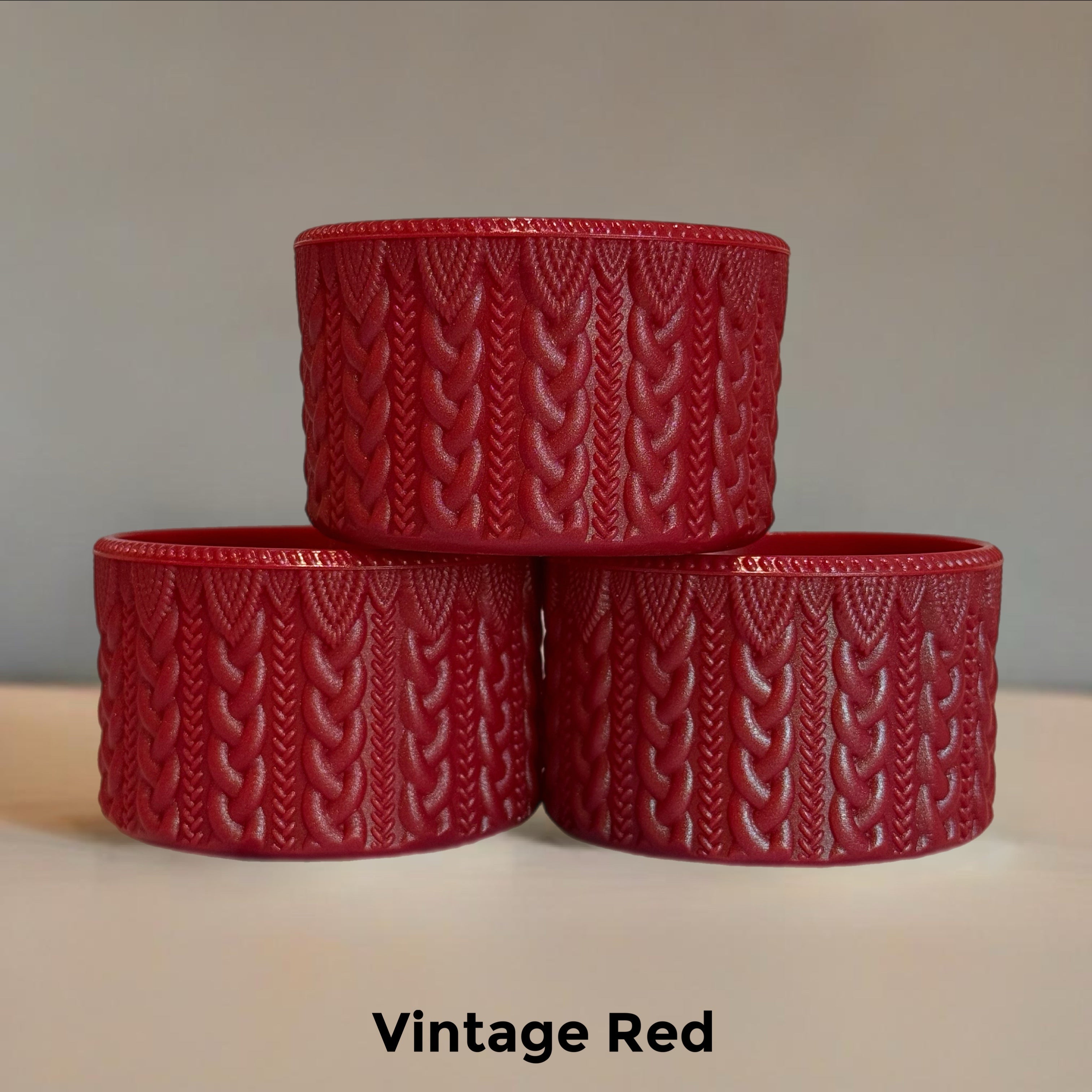 Vintage Red Macrame  Boot - fits 20-40oz