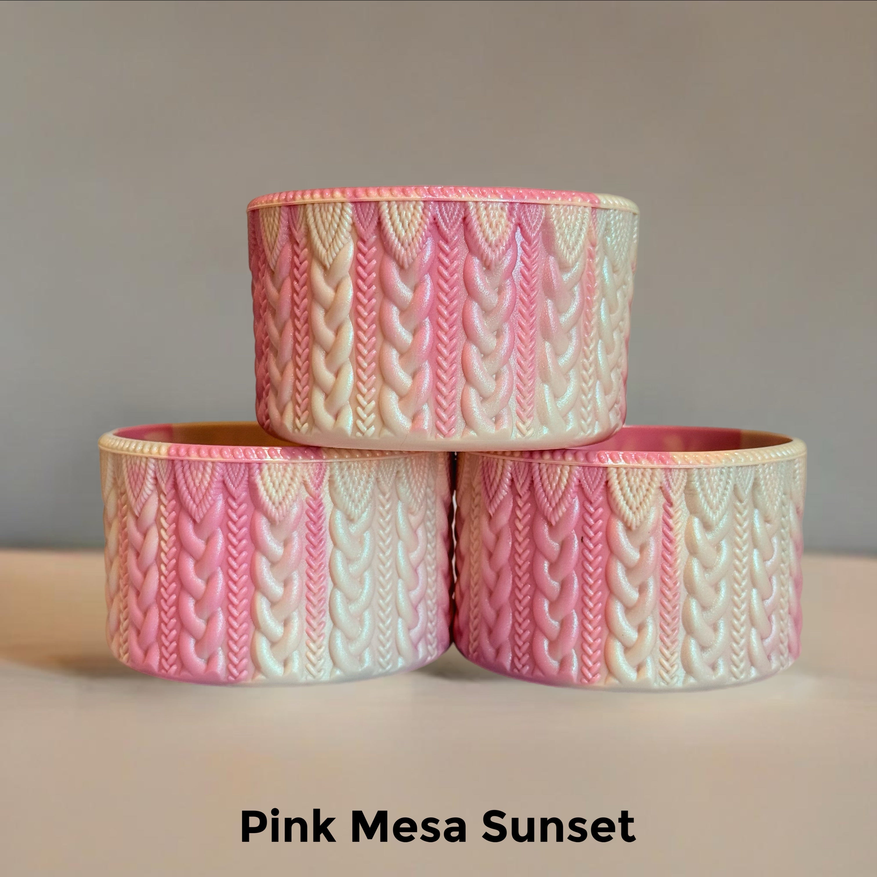 Pink Mesa Sunset Macrame  Boot - fits 20-40oz
