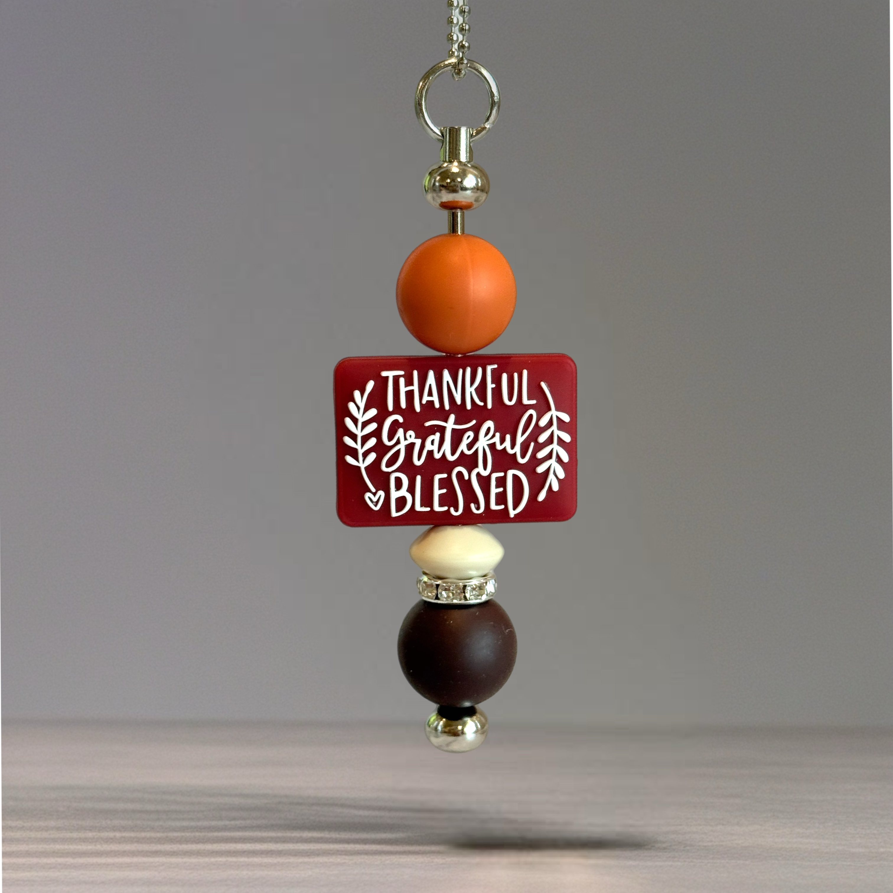Thankful, Grateful, Blessed Bar Charm - Tumbler Handle Charm