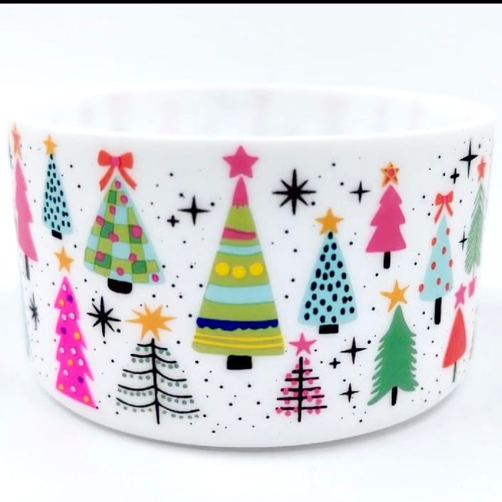 WHITE CHRISTMAS TREES  Boot  NEW! pink white