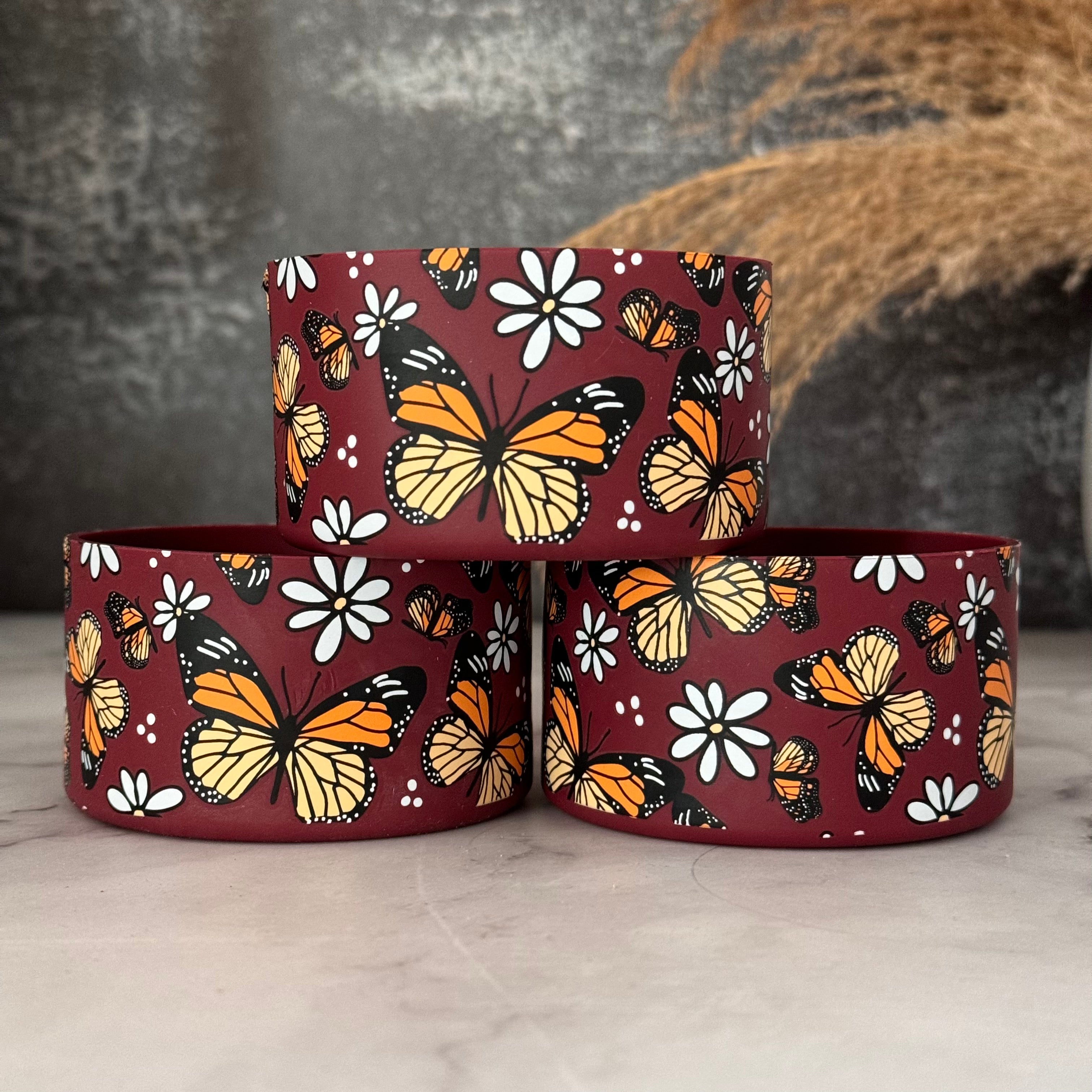 Butterflies Maroon  Boot