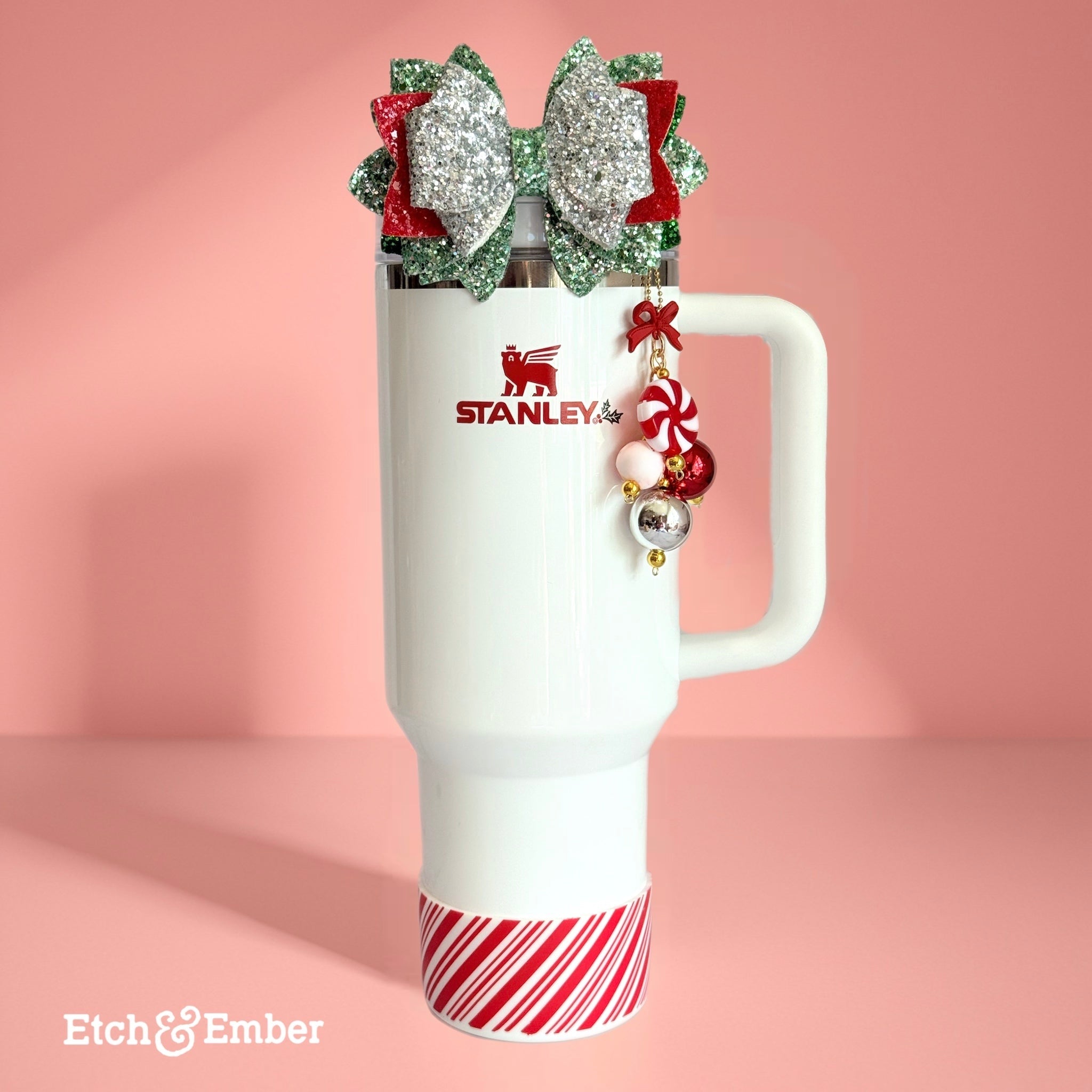 Peppermint Mini Bauble Charm - Tumbler Handle Charm