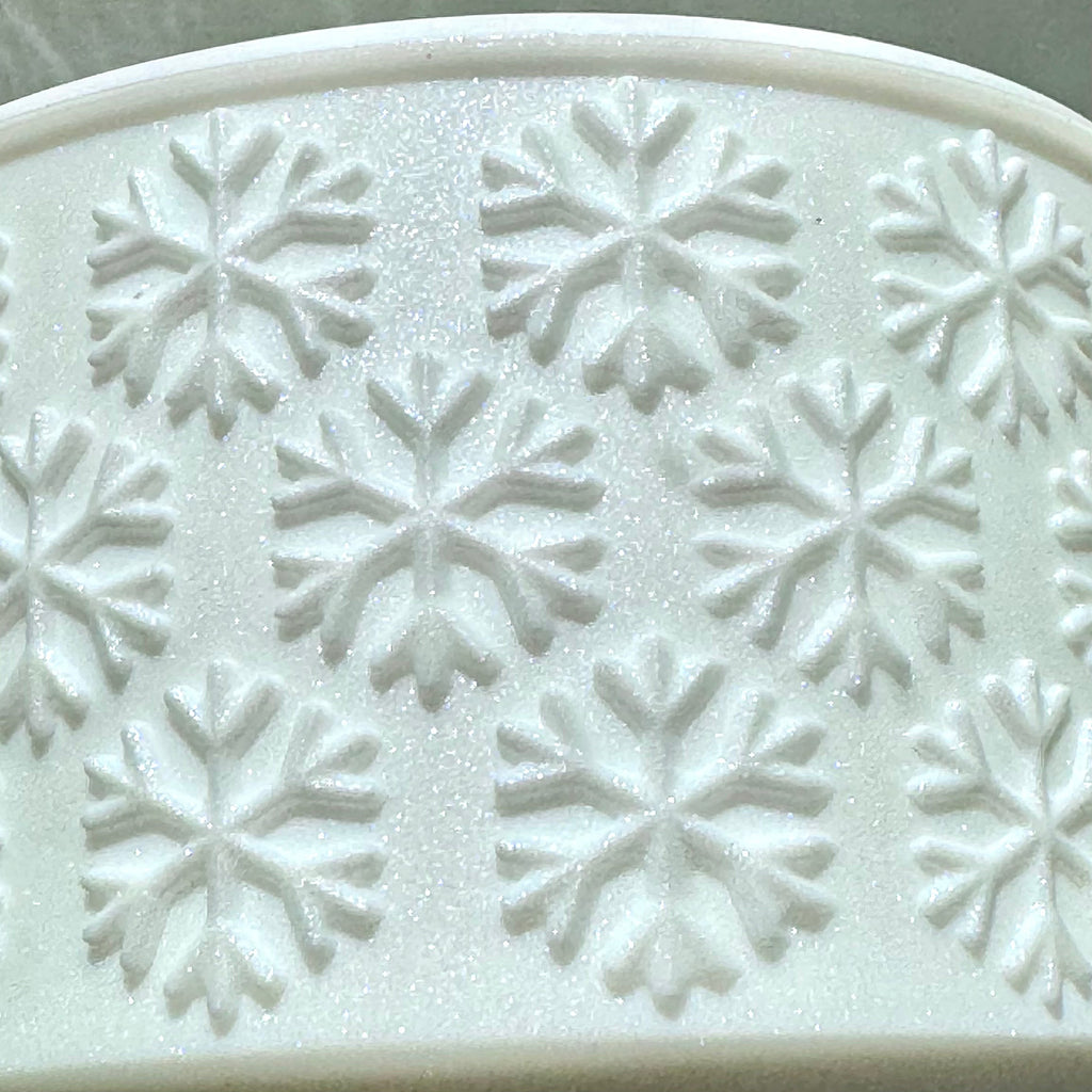 WHITE SHIMMER SNOWFLAKES  Boot