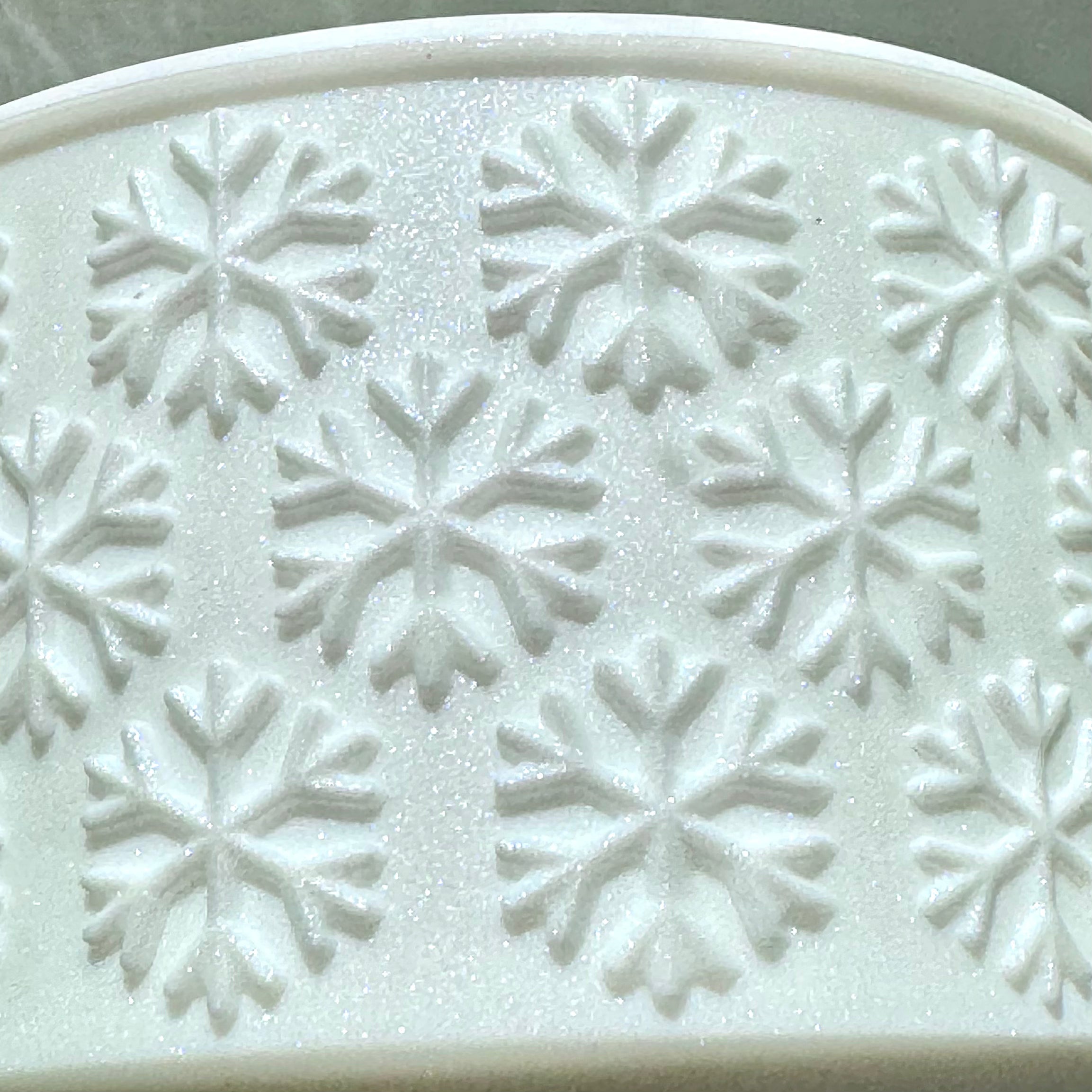 WHITE SHIMMER SNOWFLAKES  Boot