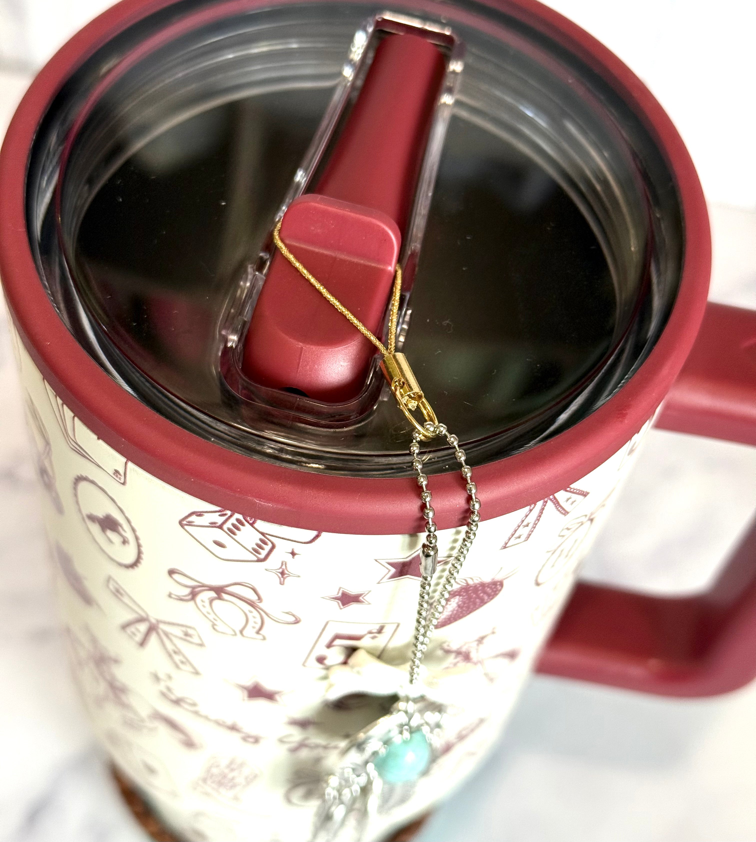 Black Tumbler Charm Adapter for Flip Straws & Handles