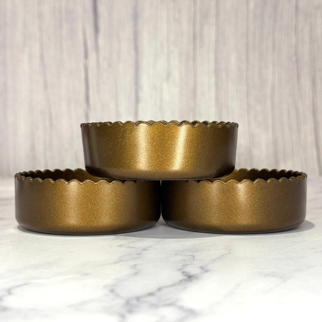 Deep Bronze Metallic 3.25” Scalloped Shorty  Boot