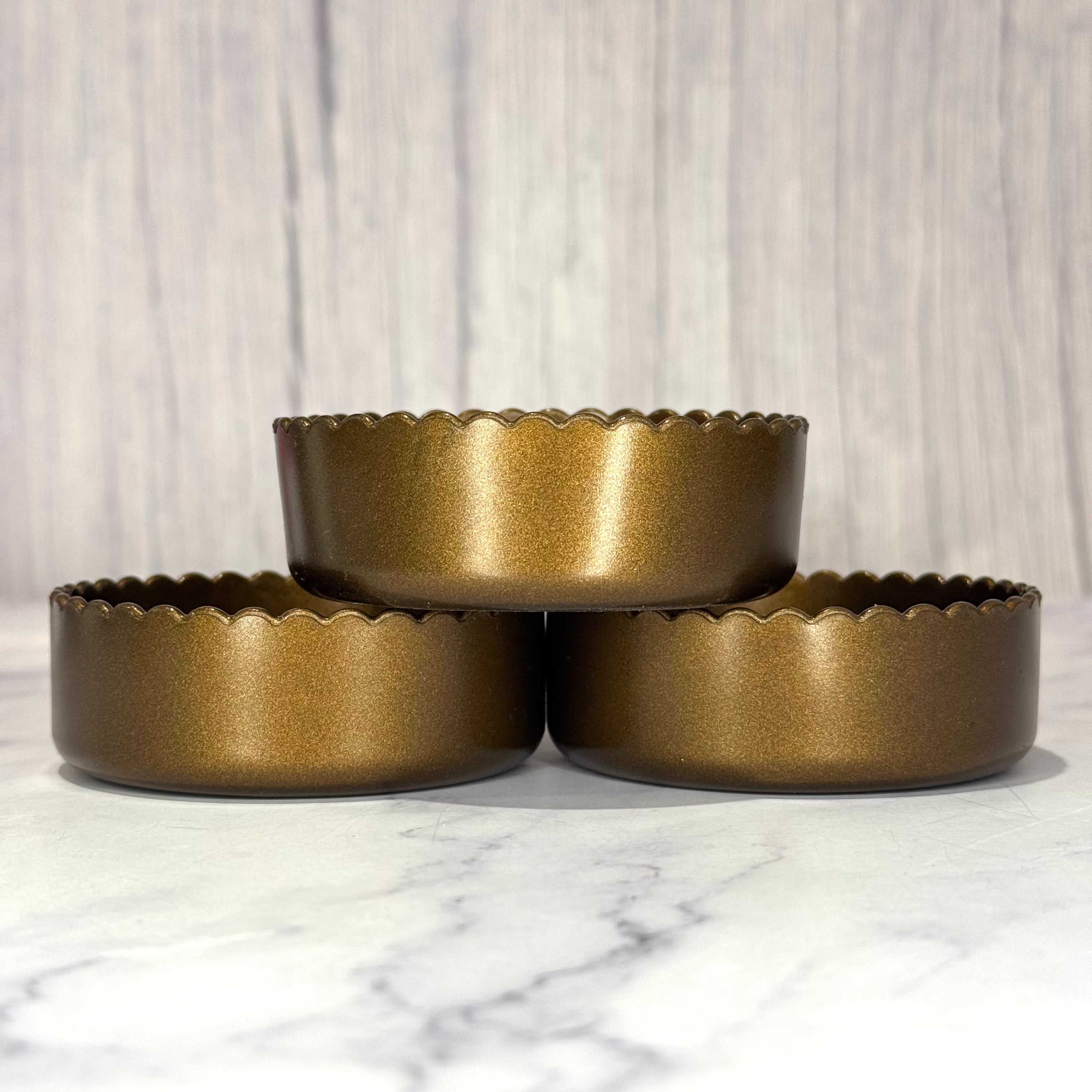 Deep Bronze Metallic 3.25” Scalloped Shorty  Boot