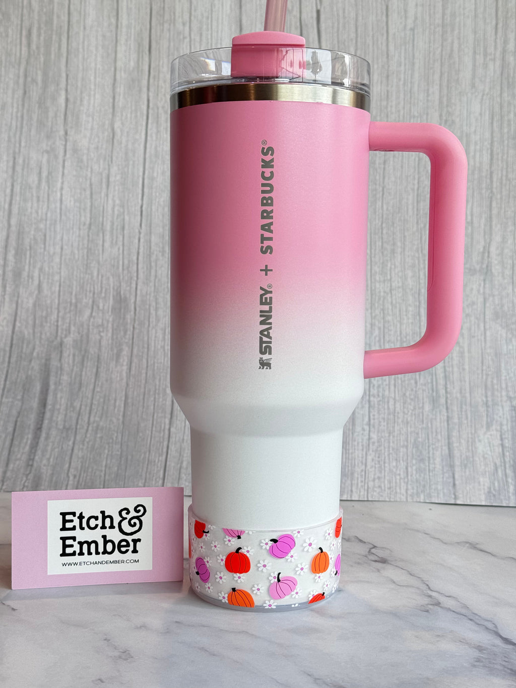 Floral Pink Pumpkins  Boot