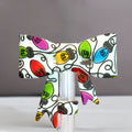 Christmas Lights 3D Bow Straw Topper