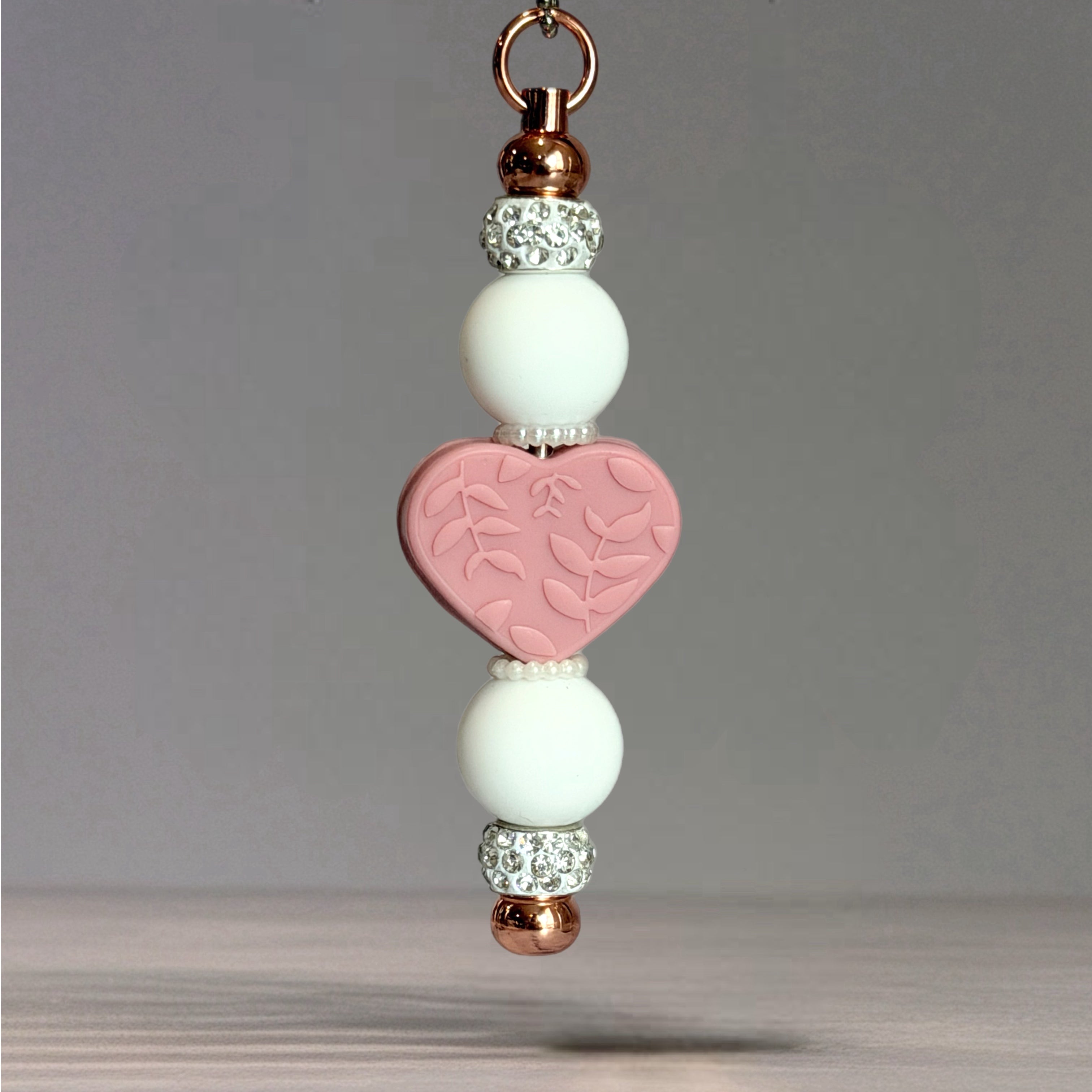 Mauve Rose Bar Charm - Tumbler Handle Charm