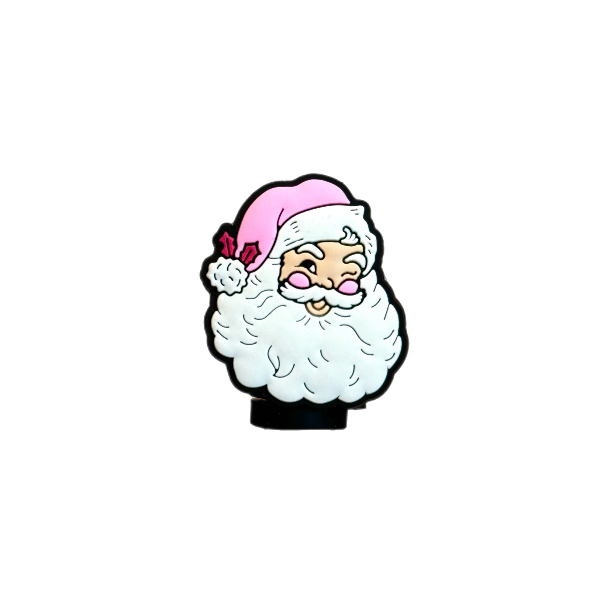 Vintage Santa Straw Toppers