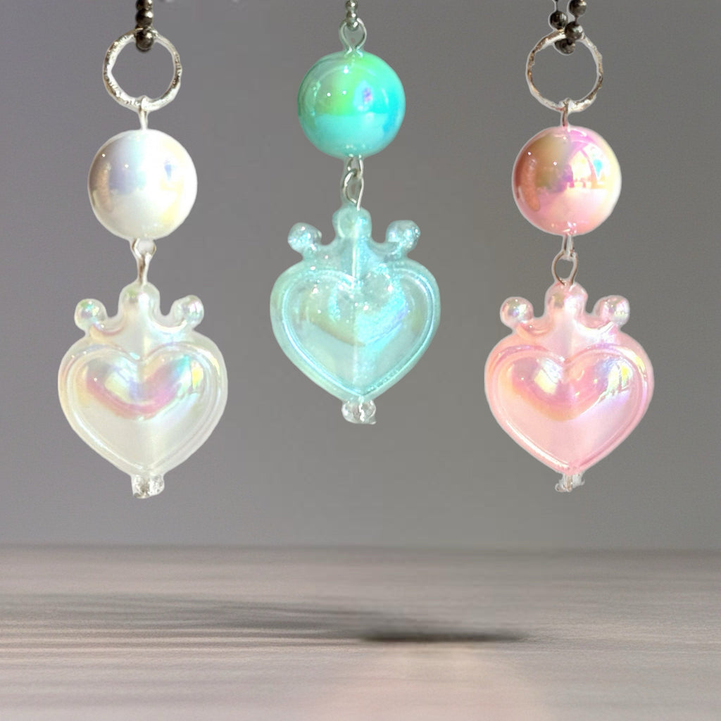 Fancy Crowned Heart Charms- Tumbler Handle Charm