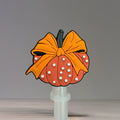 Polka Dot Pumpkin Straw Topper