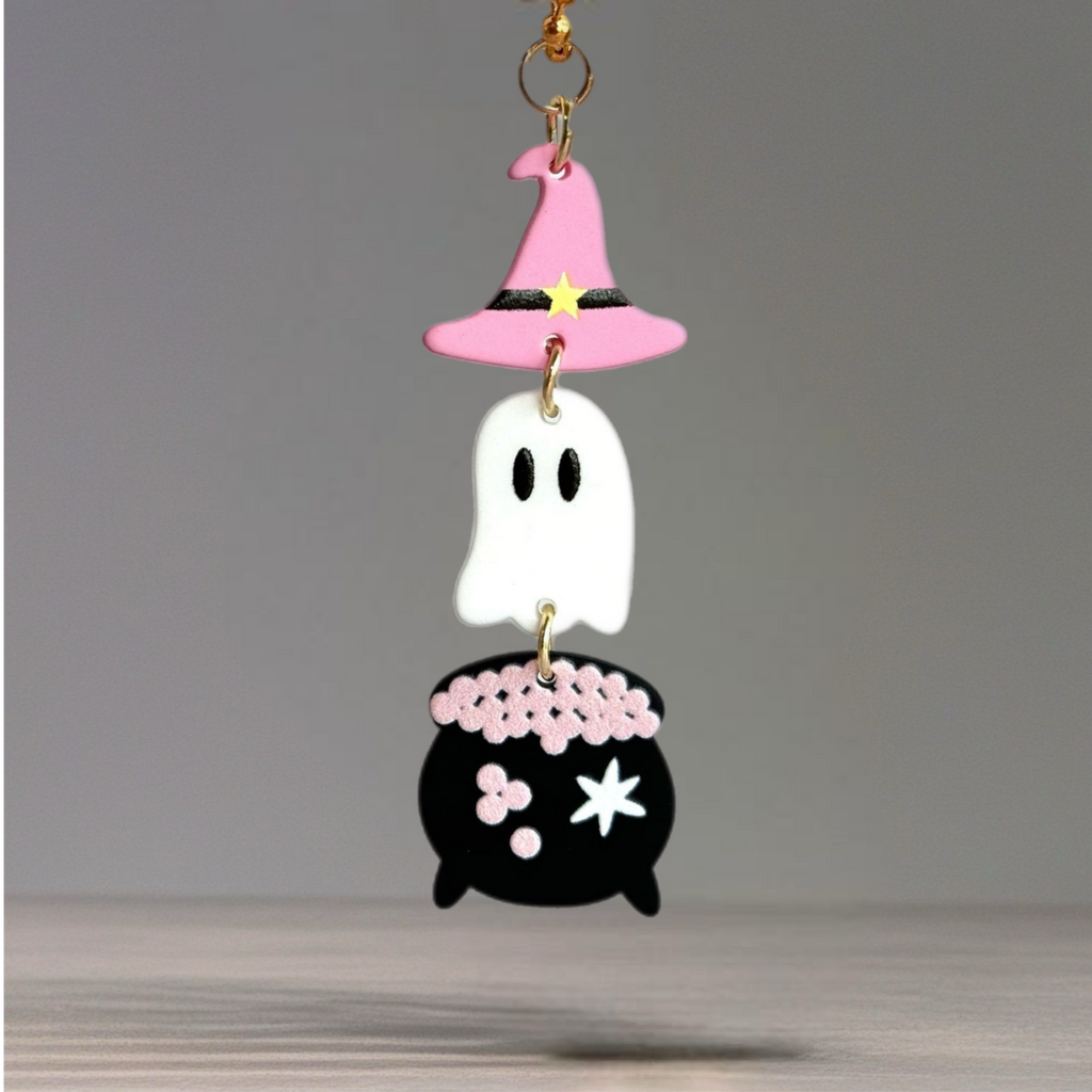 GHOST CAULDRON- Tumbler Handle Charm