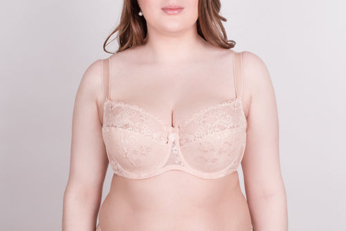 Bra Milavitsa 116180 - Lace Balconette, Cotton Cups