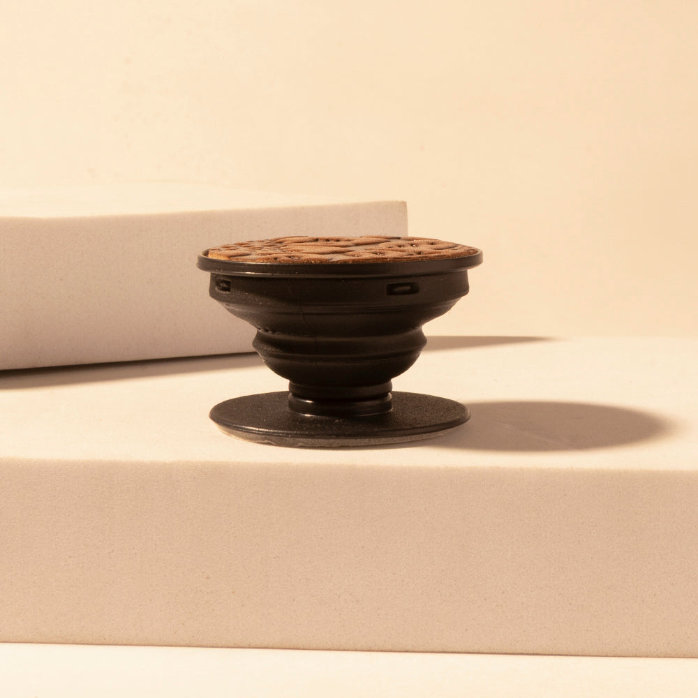 Myra Magnolia Trail Phone Socket for Women in brown with handtooled detail for everyday use