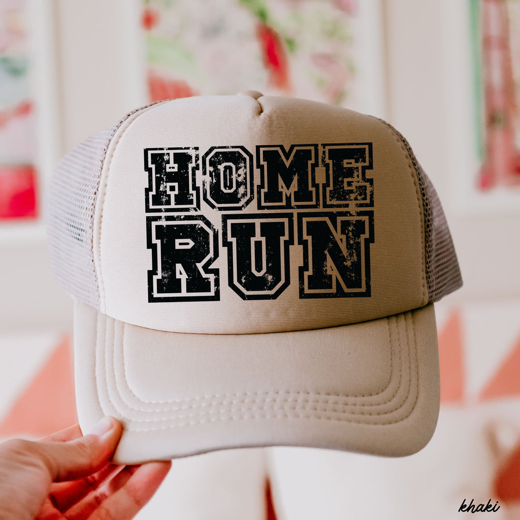 Checkered Home Run Trucker Hat *5 Colors